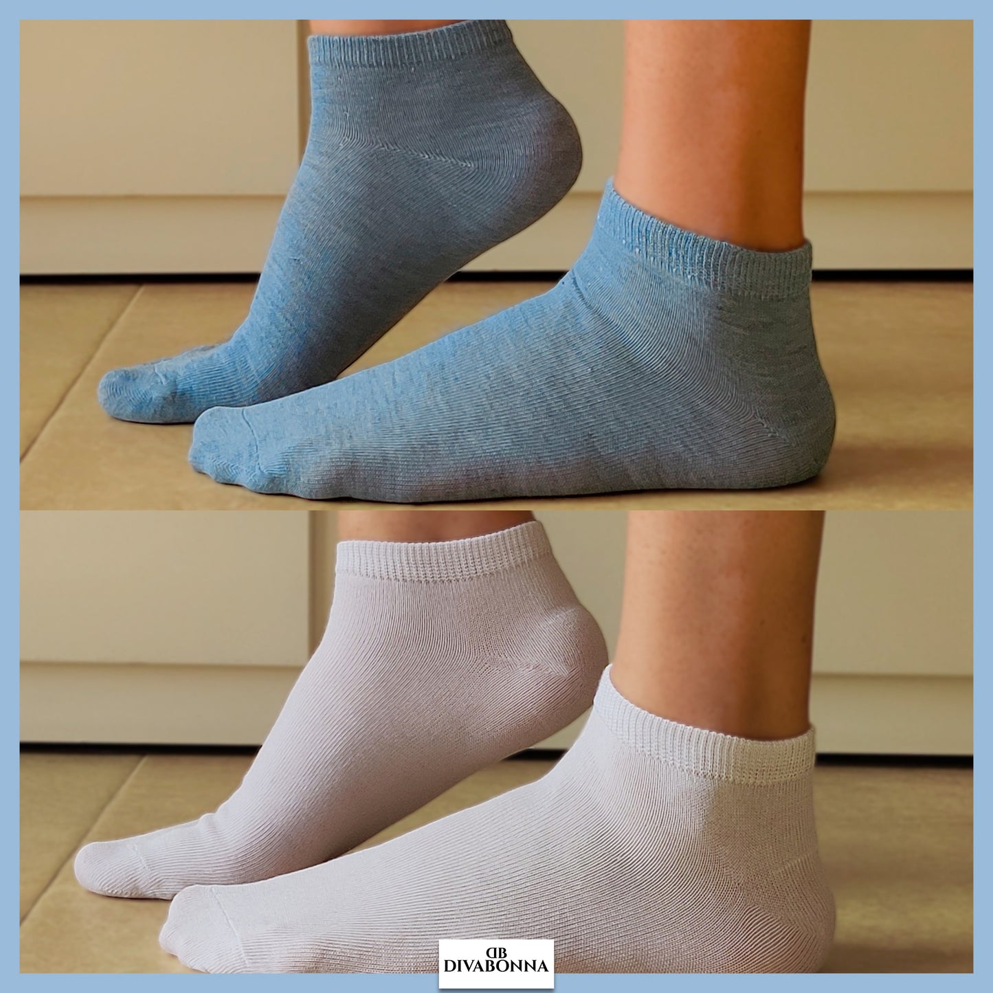 DIVABONNA 12 Pares Calcetines Tobilleros Mujer – Calcetines Cortos Mujer (Modelo: Pastel)