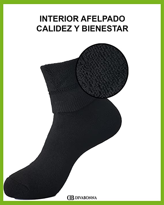 DIVABONNA 6 Pares Calcetines Térmicos Hombre y Mujer de Rizo Completo