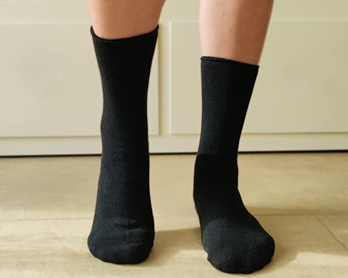 DIVABONNA 3 Pares Calcetines Térmicos Hombre y Mujer Antideslizantes -Sin Puño - Rizo Completo