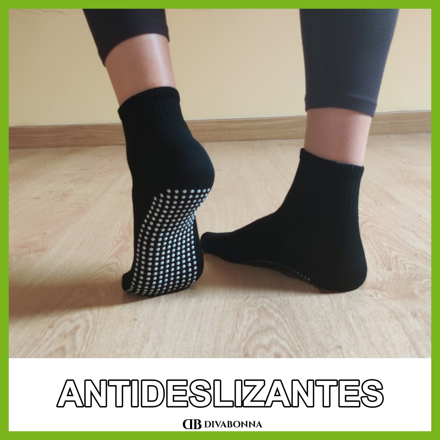 DIVABONNA 4 Pares Calcetines Antideslizantes para Pilates y Yoga Unisex