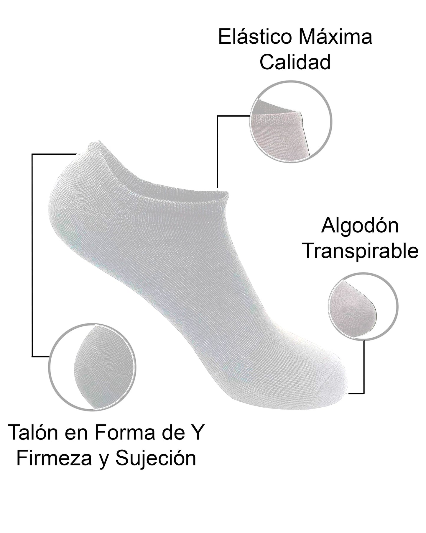 DIVABONNA Pack 12 Pares Calcetines Tobilleros Hombre Mujer