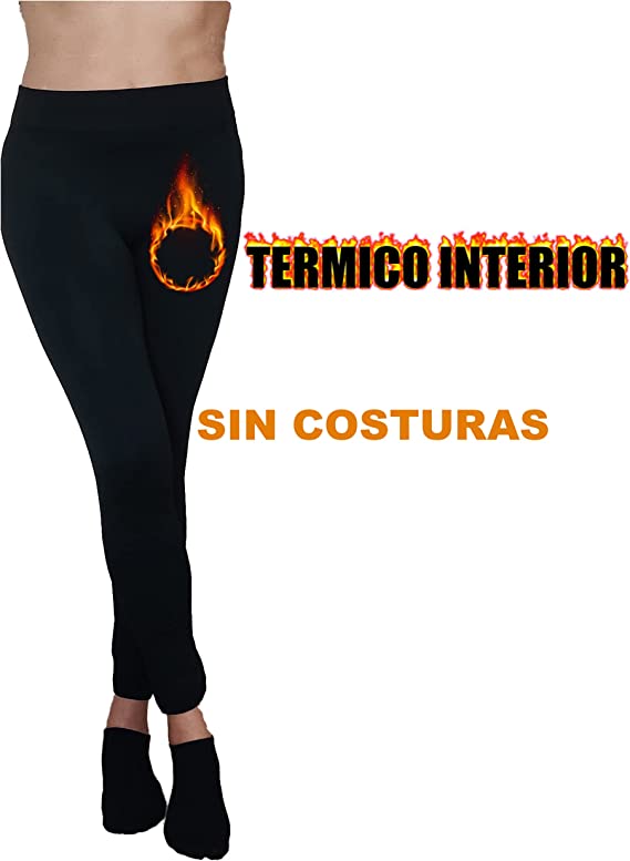 DIVABONNA Leggins Térmicos Mujer Invierno Sin Costura