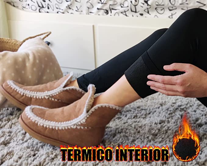 DIVABONNA Leggins Térmicos Mujer Invierno Cintura Alta y Sin Costura
