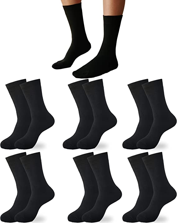 Calcetines baratos tobilleros mujer blanco y negro (6 pares) 