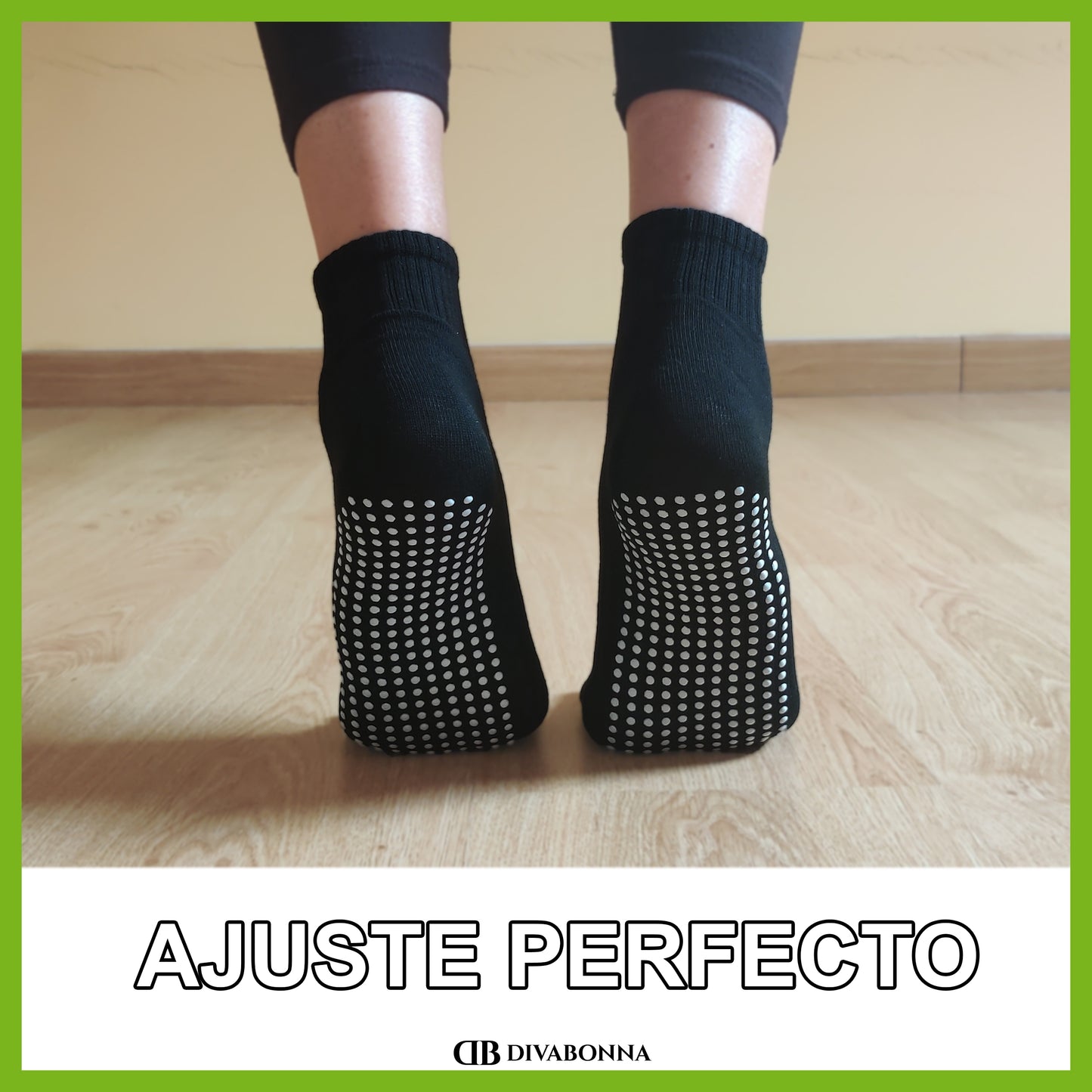 DIVABONNA 4 Pares Calcetines Antideslizantes para Pilates y Yoga Unisex